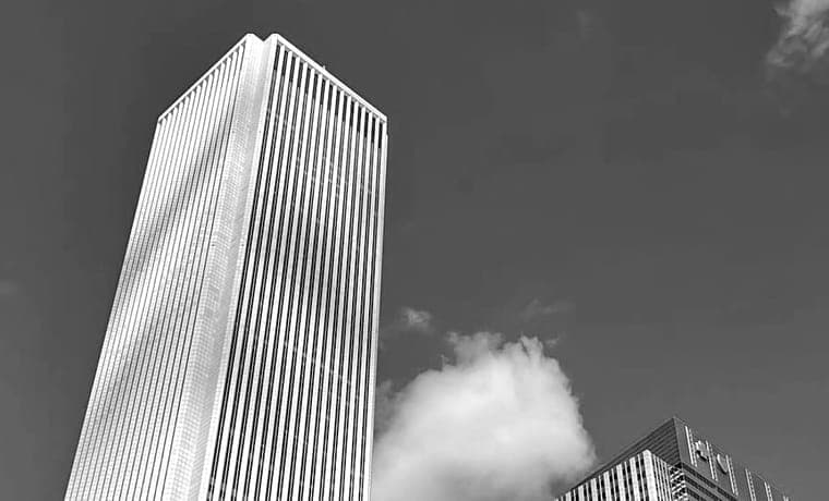 Rascacielos en blanco y negro