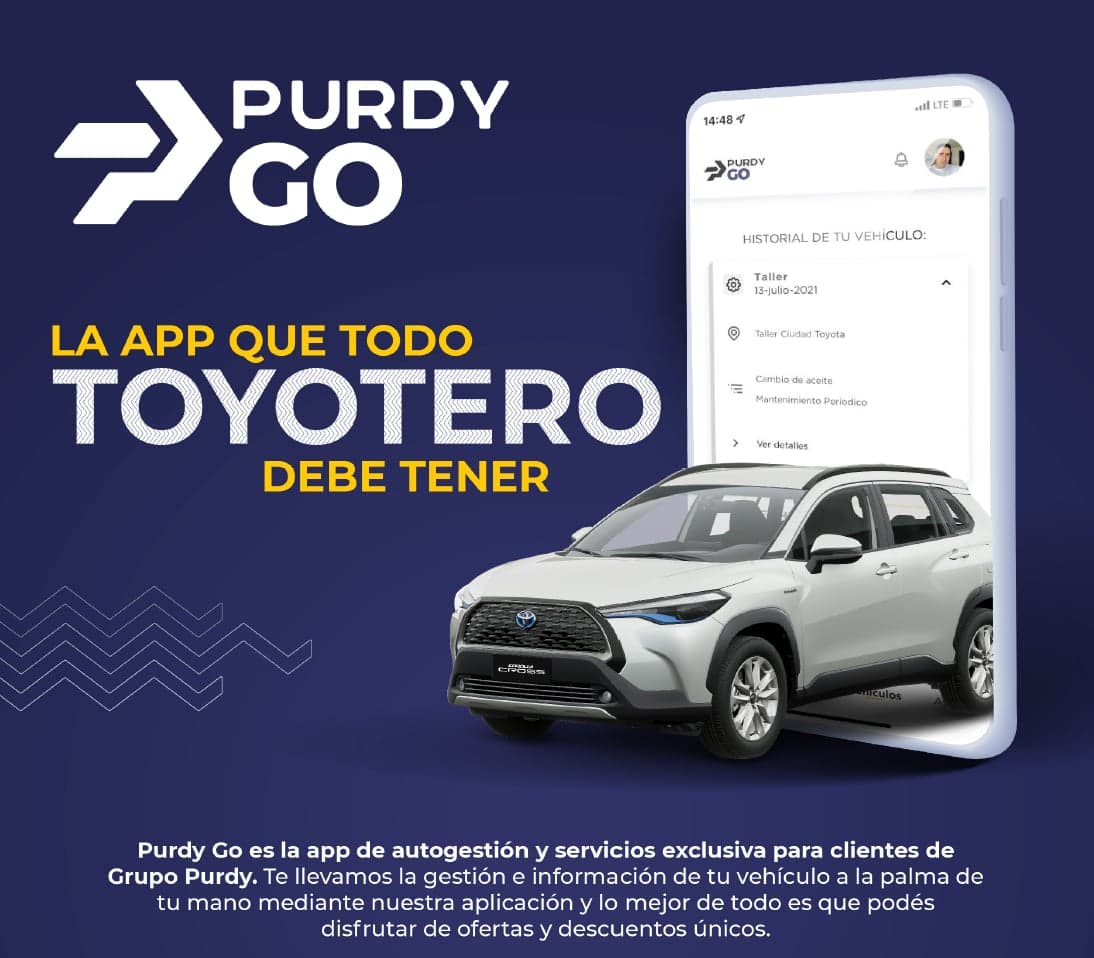 Captura de pantalla de la landing page Purdy Go